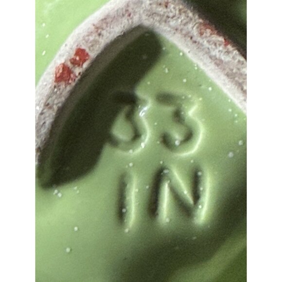 Vintage California USA Pottery Green Triple Leaf Divided Platter Ring Handle MCM - Picture 5 of 10